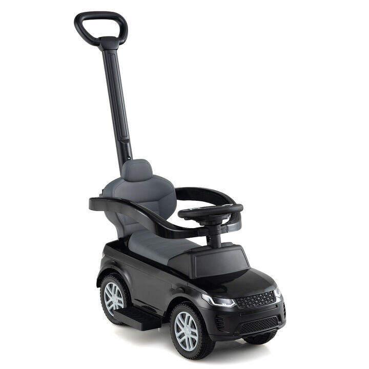 3 in 1 Baby Push Car with Safety Guardrail and Handle for Toddler Indoor Play