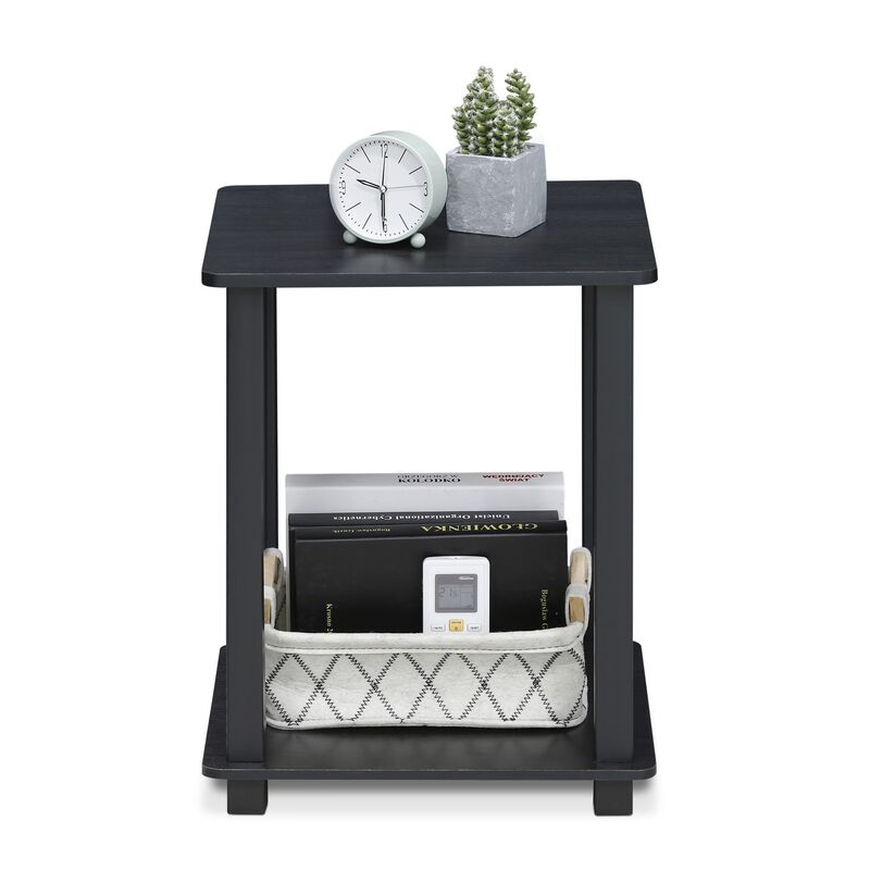 Furinno Simplistic Set of 2 End Table, Americano/Black