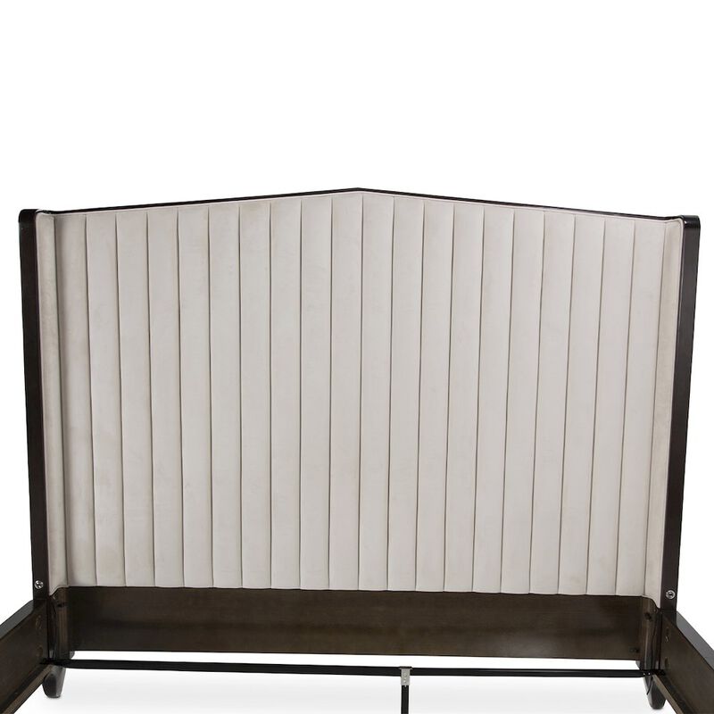 Michael Amini Paris Chic Cal. King Channel Tufted Panel Bed - Espresso