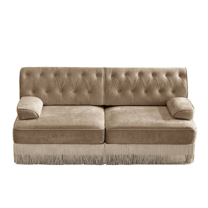 TATEUS Velvet Fabric Sofa