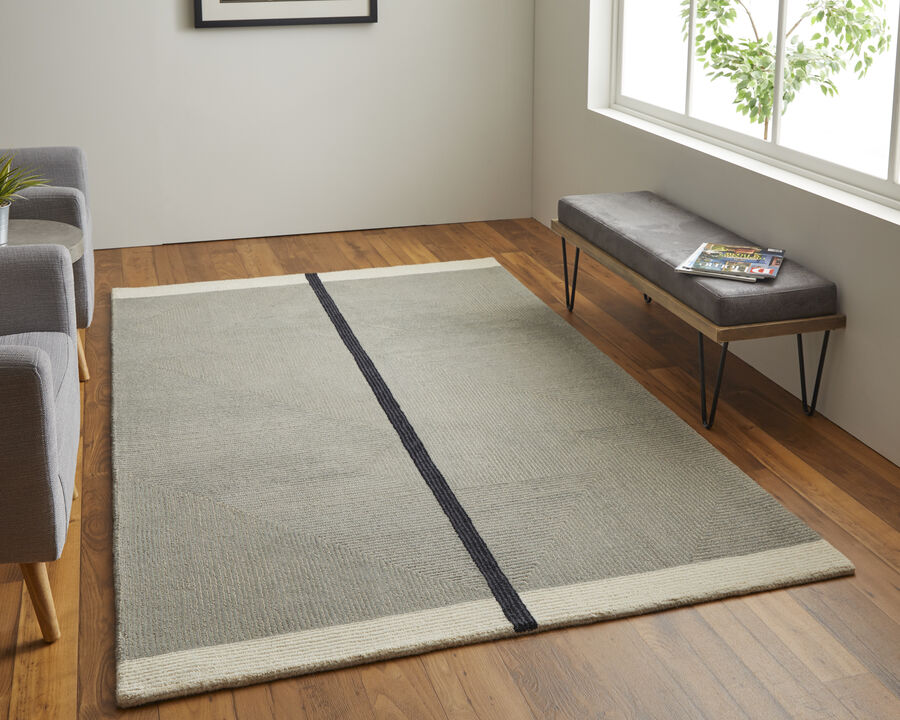 Maguire 8904F Taupe/Black 5' x 8' Rug