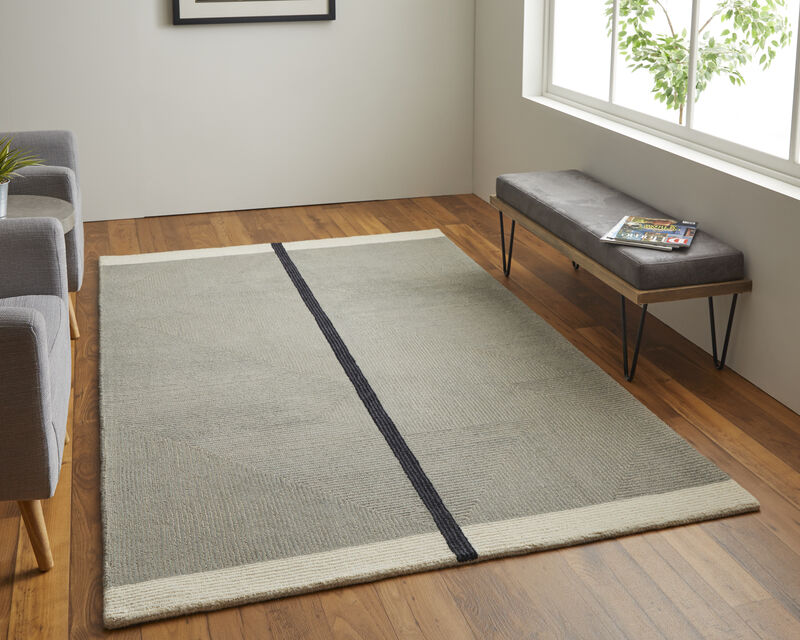 Maguire 8904F Taupe/Black 8' x 10' Rug