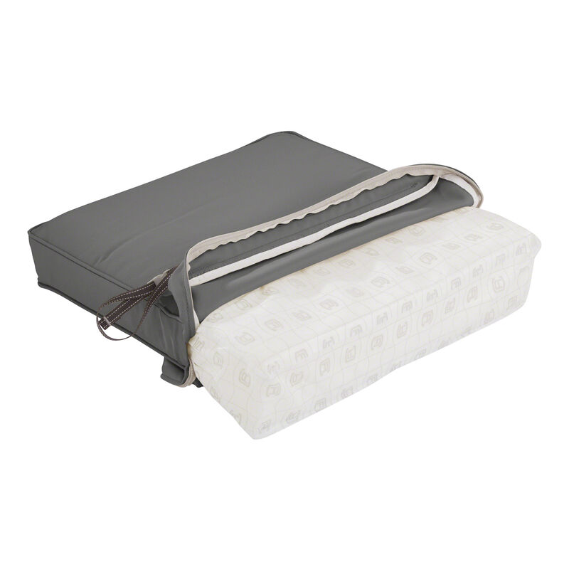 Classic Accessories Montlake FadeSafe Water-Resistant 17 x 17 x 3 Inch Outdoor Chair Cushion, Light Charcoal Grey, Outdoor Chair Cushions, Patio Chair Cushions, Patio Cushions