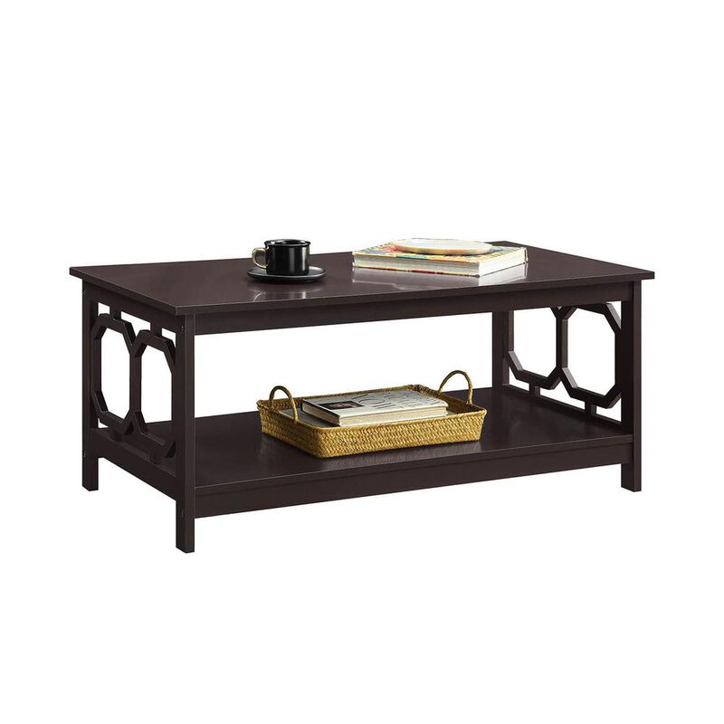 Convience Concept, Inc. Omega Coffee Table with Shelf Espresso