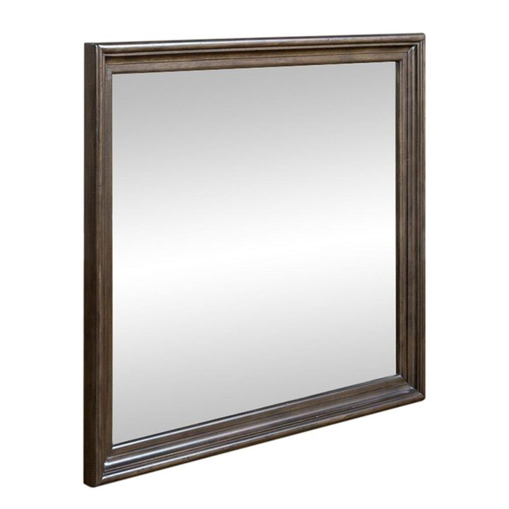 Liberty Furniture Big Valley Mirror in Brownstone w/ Heavy Distressing