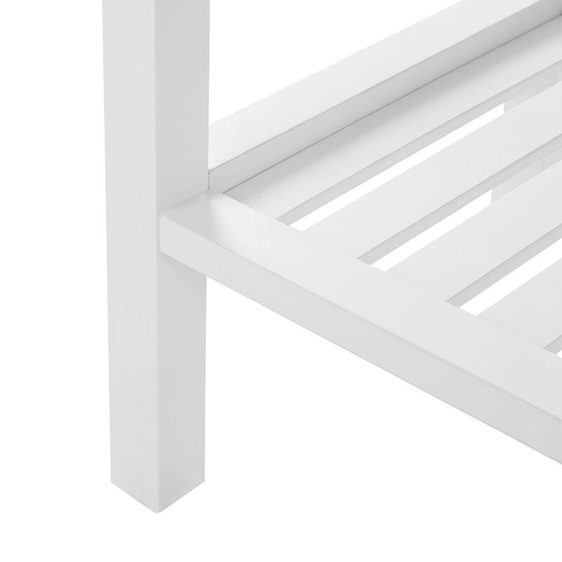 Wicker Shoe Bench Rack with Cushioned Padded Seat - Entryway Storage Shelf Bench