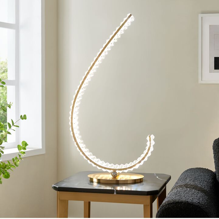 Grace Crystal Touch & Dimmable Right Gold Table Lamp