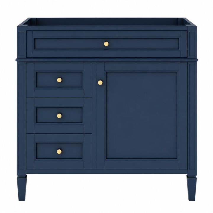 ELEMENT ACE 36 Inch Bathroom Vanity Without Top Sink, Freestanding Bathroom Storage Cabinet with 2 Drawers, Tip-Out Drawer, Adjustable Shelf and Solid Wood Frame