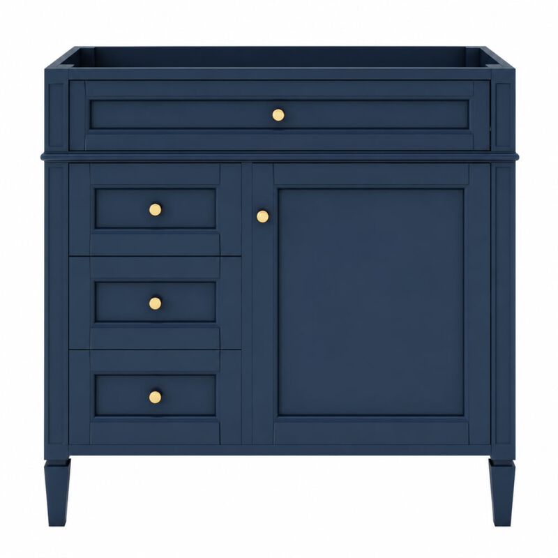 ELEMENT ACE 36 Inch Bathroom Vanity Without Top Sink, Freestanding Bathroom Storage Cabinet with 2 Drawers, Tip-Out Drawer, Adjustable Shelf and Solid Wood Frame image number 0