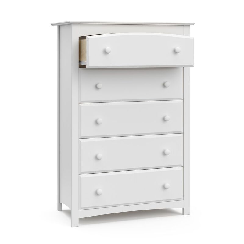 Storkcraft Kenton 5 Drawer Universal Dresser - White