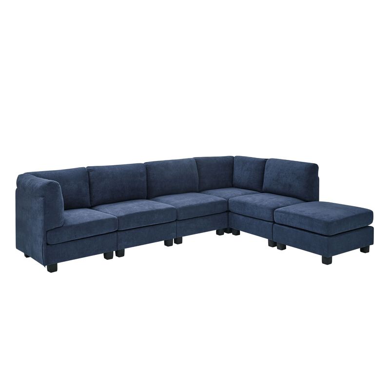 Drudjo L‑Shape Configurable Removable Cushions Sectional Sofa image number 3