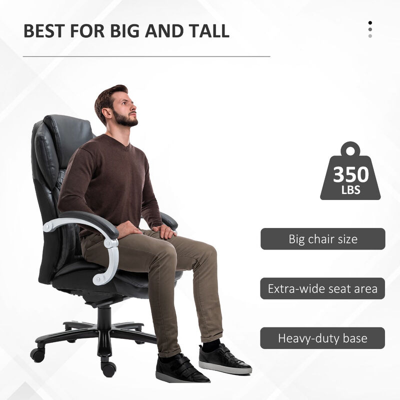 Black Executive Comfort: Big and Tall High-Back Office Chair
