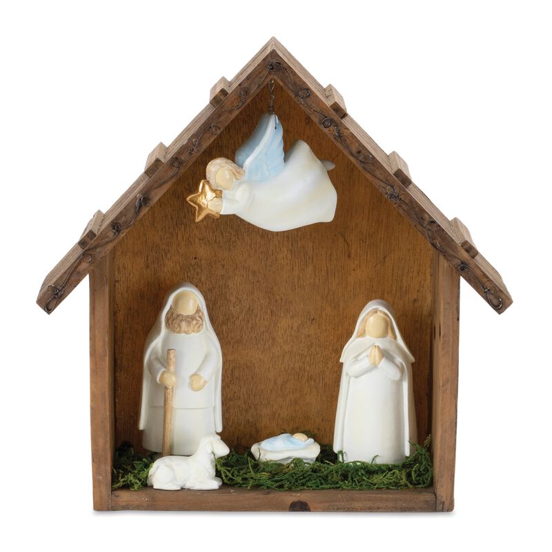 Christmas Nativity Scene Display – Handcrafted Holiday Manger with Holy Family for Spiritual Seasonal Styling