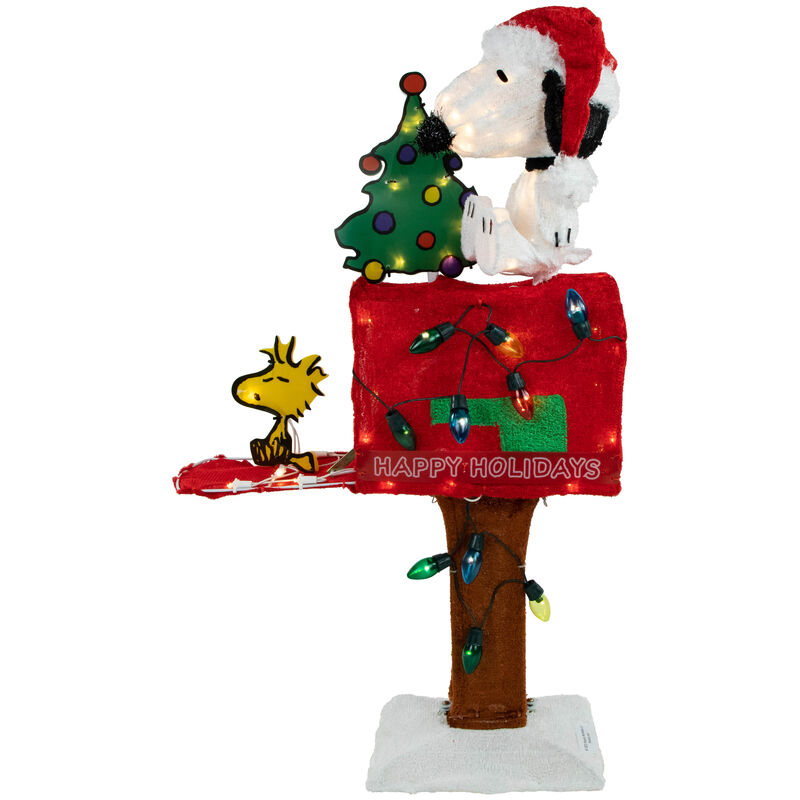 32" LED Lighted Peanuts Snoopy on Mailbox Outdoor Christmas Decoration - Clear Lights