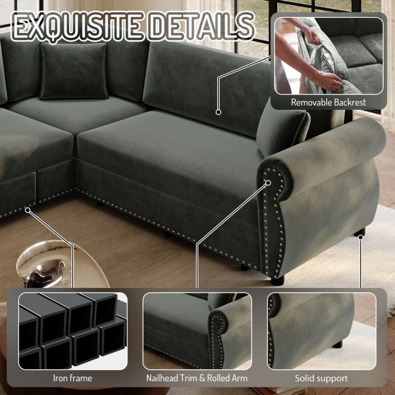 Vickco L-Shaped Sofa image number 5