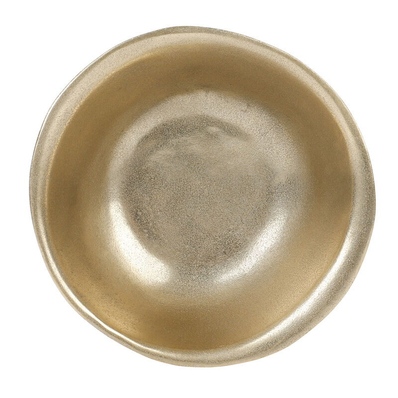 Cravings By Chrissy Teigen 10 Inch Rough Aluminum Bowl in Champagne Gold