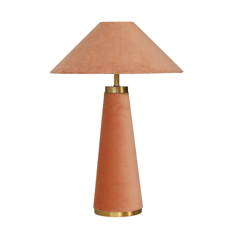 Tov Furniture Graham Terracotta Velvet Table Lamp image number 0