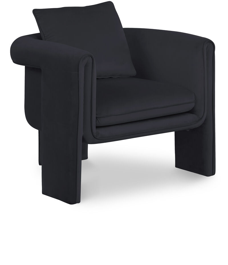 Meridian Furniture Sloan Black Velvet Accent Chair