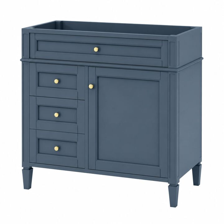 ELEMENT ACE 36 Inch Bathroom Vanity Without Top Sink, Freestanding Bathroom Storage Cabinet with 2 Drawers, Tip-Out Drawer, Adjustable Shelf and Solid Wood Frame