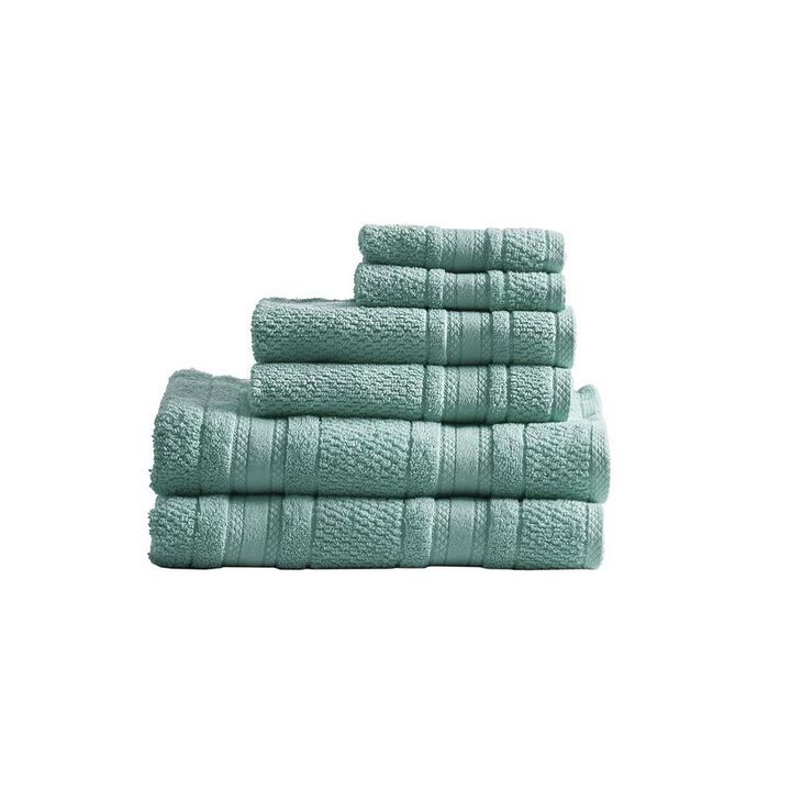 Belen Kox Luxe Teal Cotton 6-Piece Towel Set, Belen Kox