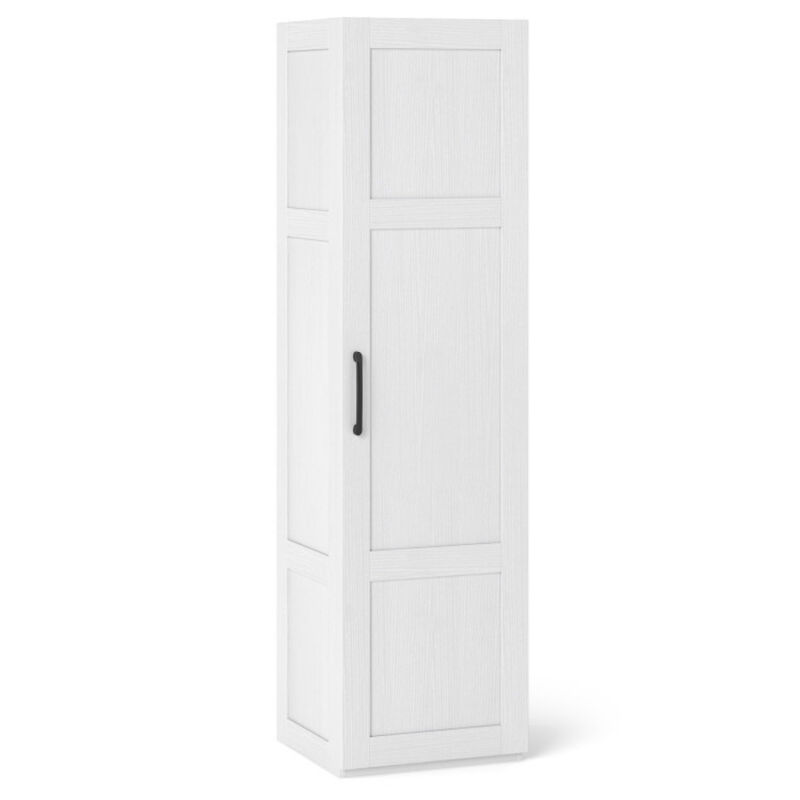 White Tall Storage Cabinet with 4 Shelves for Bathroom Living Room image number 0
