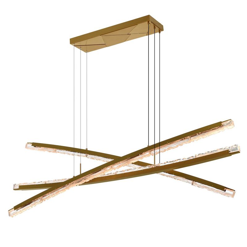 CWI Lighting Saber Integrated LED Brass Chandelier