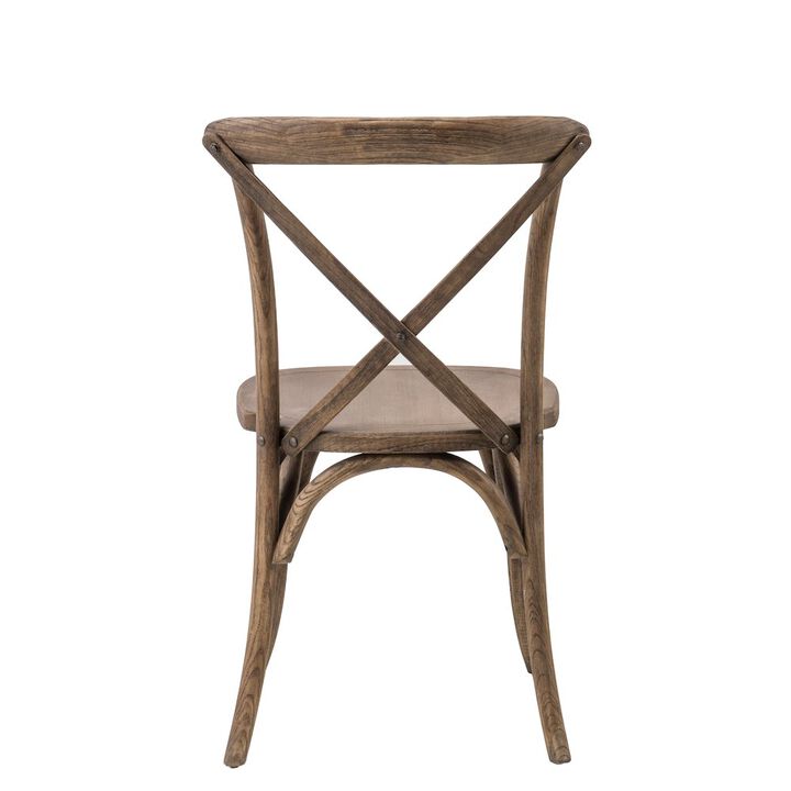 Commerical Seating Products Dark Walnut Crossback Dining Chairs,