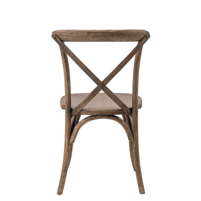 Commerical Seating Products Dark Walnut Crossback Dining Chairs,