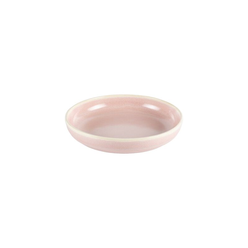 Pink Pott dia.9" h:1.75" 36 oz. Round Pink Porcelain Bowl (Set of 4)