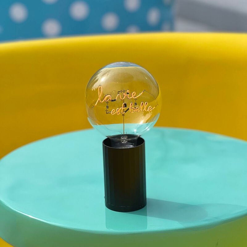 Bulb LA VIE EST BELLE Amber with Base Table Lamp PORTABLE Pop image number 1