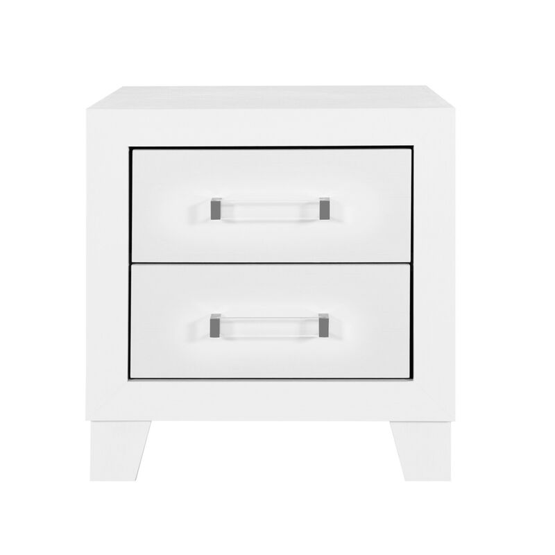 Contemporary Wood Nightstand with 2 Drawers – Functional Bedroom Storage