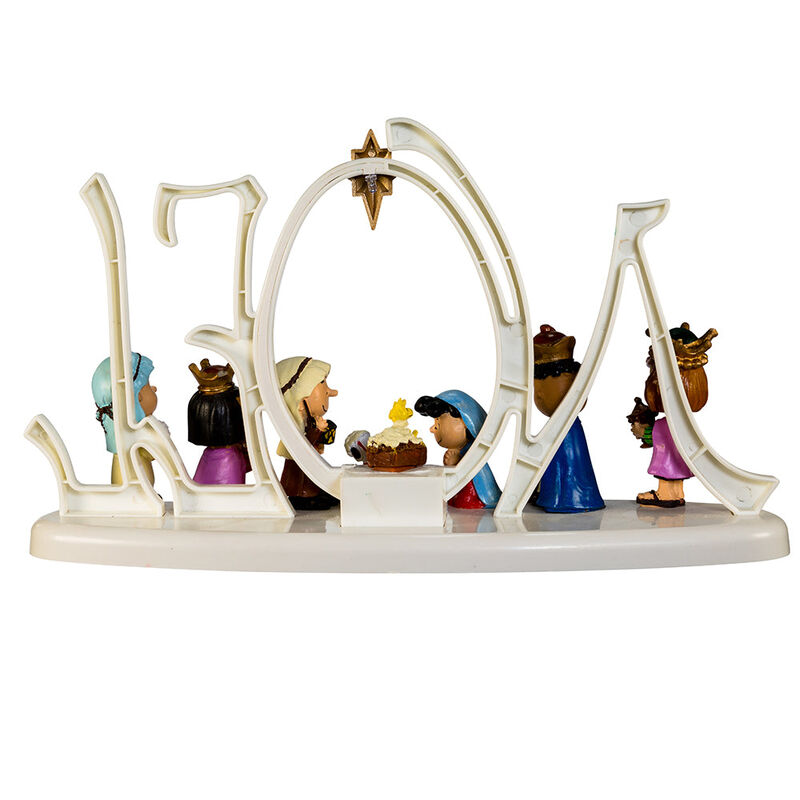 10" Peanuts© Battery-Operated LED Lighted Nativity Scene