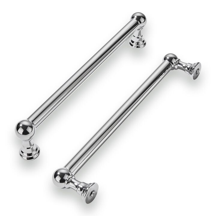 khtumeware 2 Pack 6 Inch Hole Center Polished Chrome Cabinet Pulls Heavy Duty Solid Cabinet Handles cabinets Dressers Kitchens H