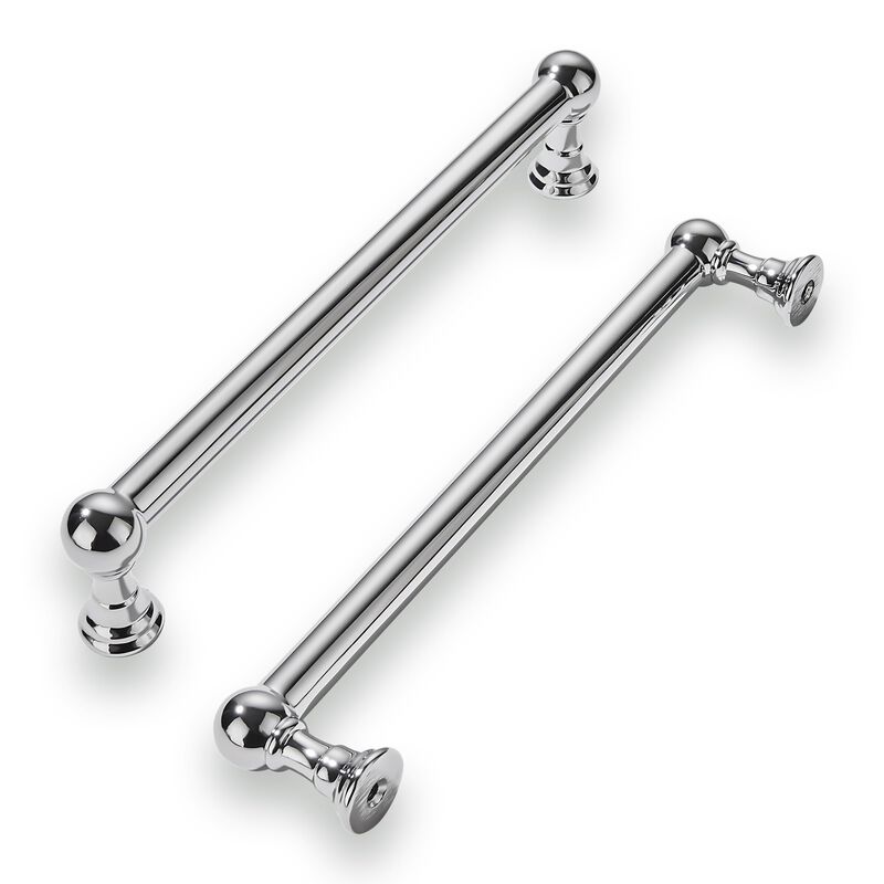 khtumeware 2 Pack 6 Inch Hole Center Polished Chrome Cabinet Pulls Heavy Duty Solid Cabinet Handles cabinets Dressers Kitchens H