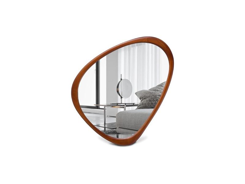 18" x 22" Irregular Wood Mirror &ndash; Abstract Asymmetrical Wall Decor