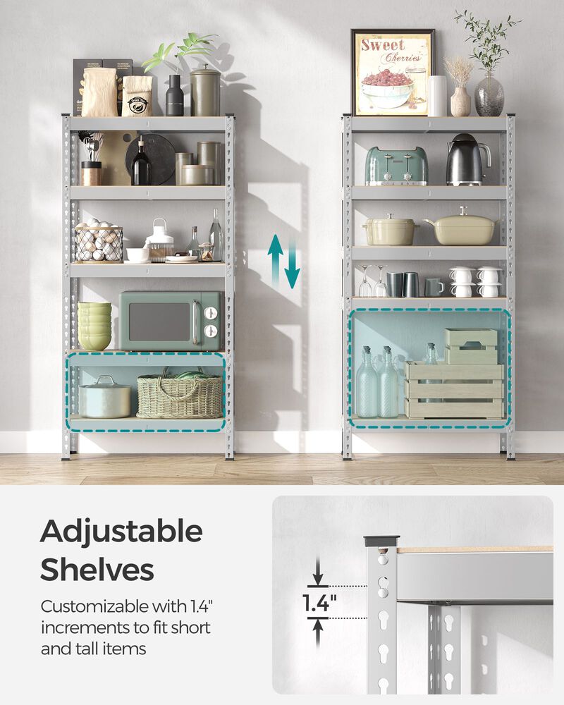 5-Tier Storage Shelves Set of 2