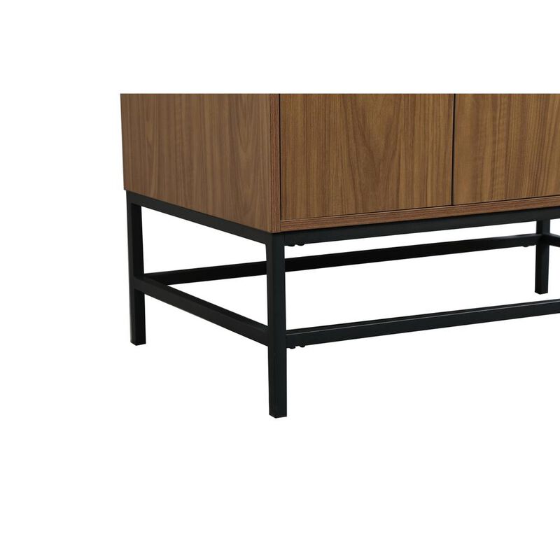 Elegant Kitchen and Bath 36 inch Single bathroom vanity in walnut brown