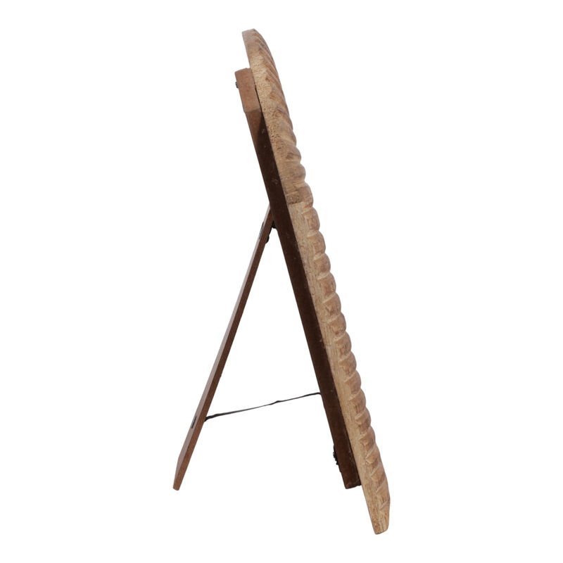 5x7" Ribbed Wood Arch Photo Frame, Natural image number 2