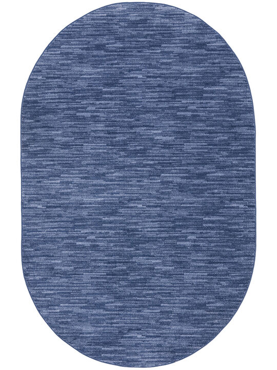 Nourison Essentials NRE01 Navy/Blue 6' x 9' Oval Rug