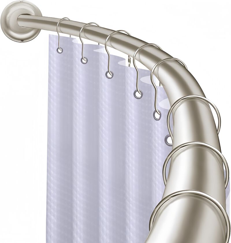 Utopia Alley Signature Aluminum Series Curved Shower Curtain Rod - Rustproof Aluminum Wall Mount Rod, Adjustable 45 to 72 Inch, Adds Up to 8 Inches of Extra Shower Space image number 0