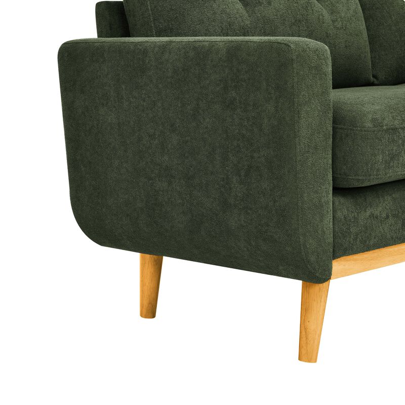 Samzum Mid-Century Modern Upholstered Tufted Loveseat image number 6