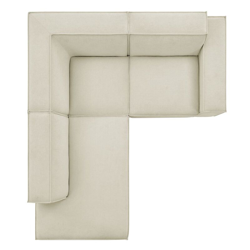 Restore 3-Piece Performance Fabric Upholstered Modular L-Shaped Sectional Sofa image number 6
