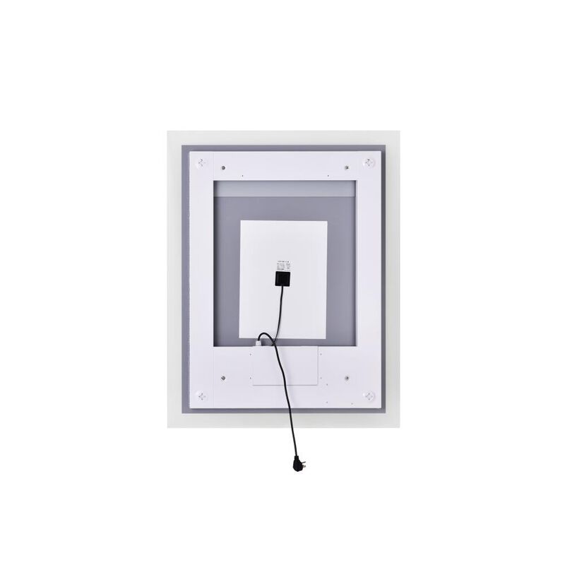 Abigail Rectangle Matte White LED 32 in. Mirror From our Abigail Collection