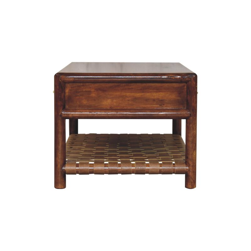 Artisan Furniture Solid Wood Regency Woven Console Table with 2 drawers