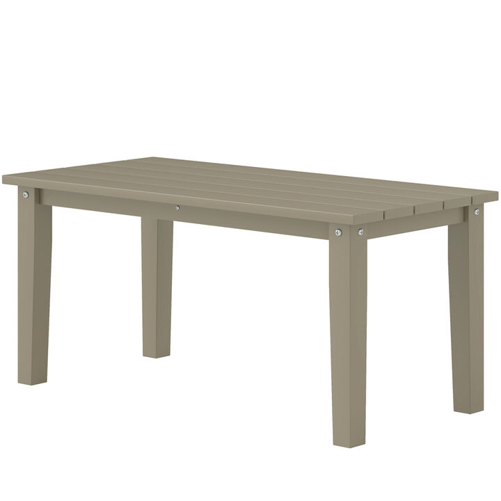 Hivvago Rectangle Outdoor Coffee Table with Slatted Top