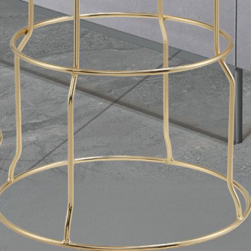 Kings Brand Furniture Carmilla Upholstered Counter Height Stool with Footrest - Bar Stools Set of 4 for Kitchen 27.25"