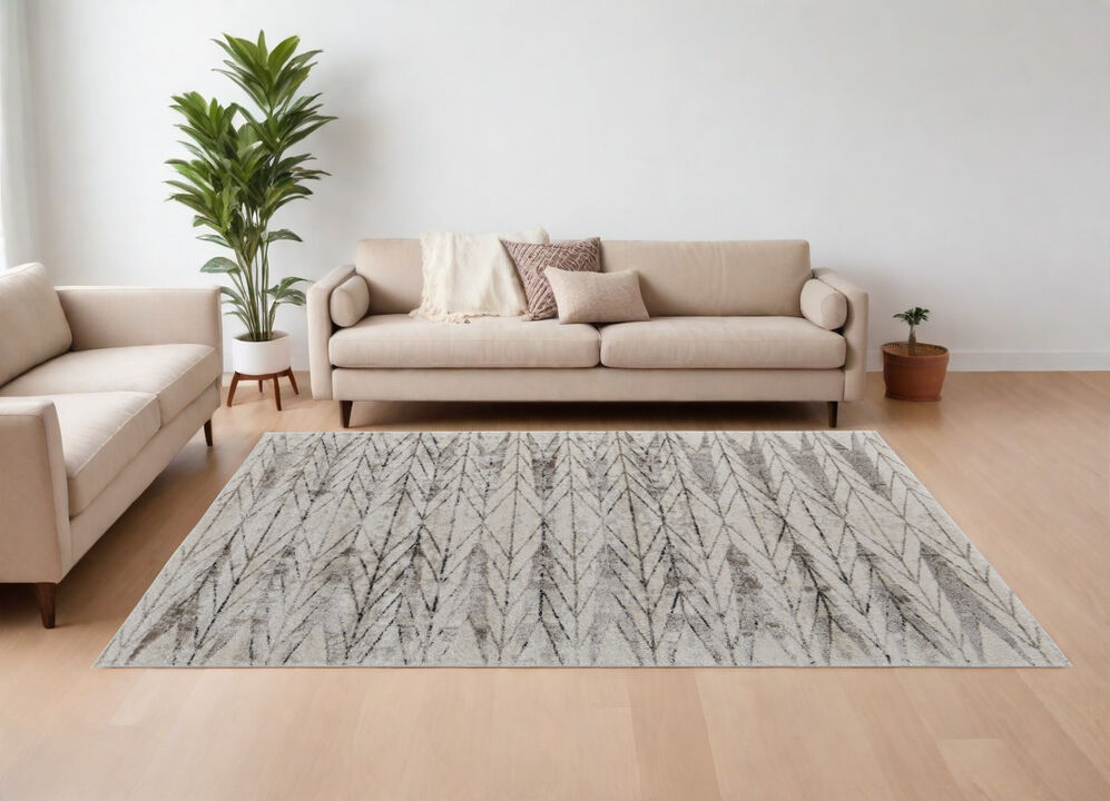 HomeRoots Geometric Power Loom Area Rug