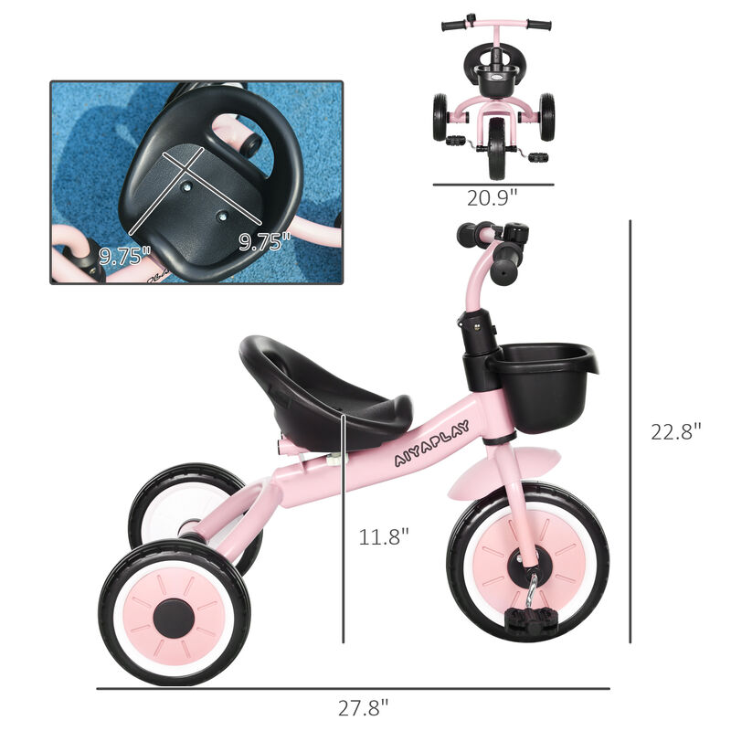 BreeBe Kids Adjustable Tricycle with Bell & Basket image number 2