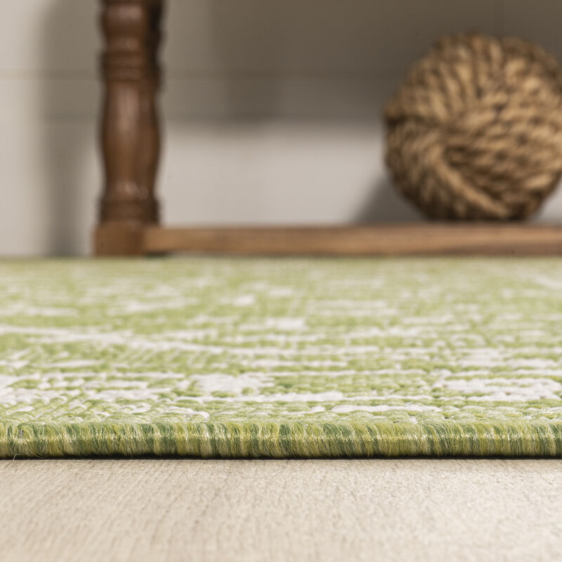 Malta Bohemian Medallion Textured Weave Indoor/Outdoor Area Rug