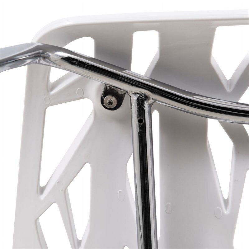 LeisureMod Modern Asbury Dining Chair w/ Chromed Legs